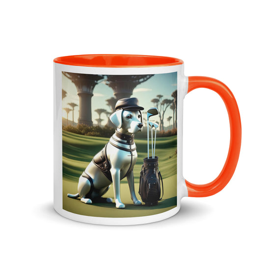 Mug with Color Inside-Labrador Retriever Golfer V11