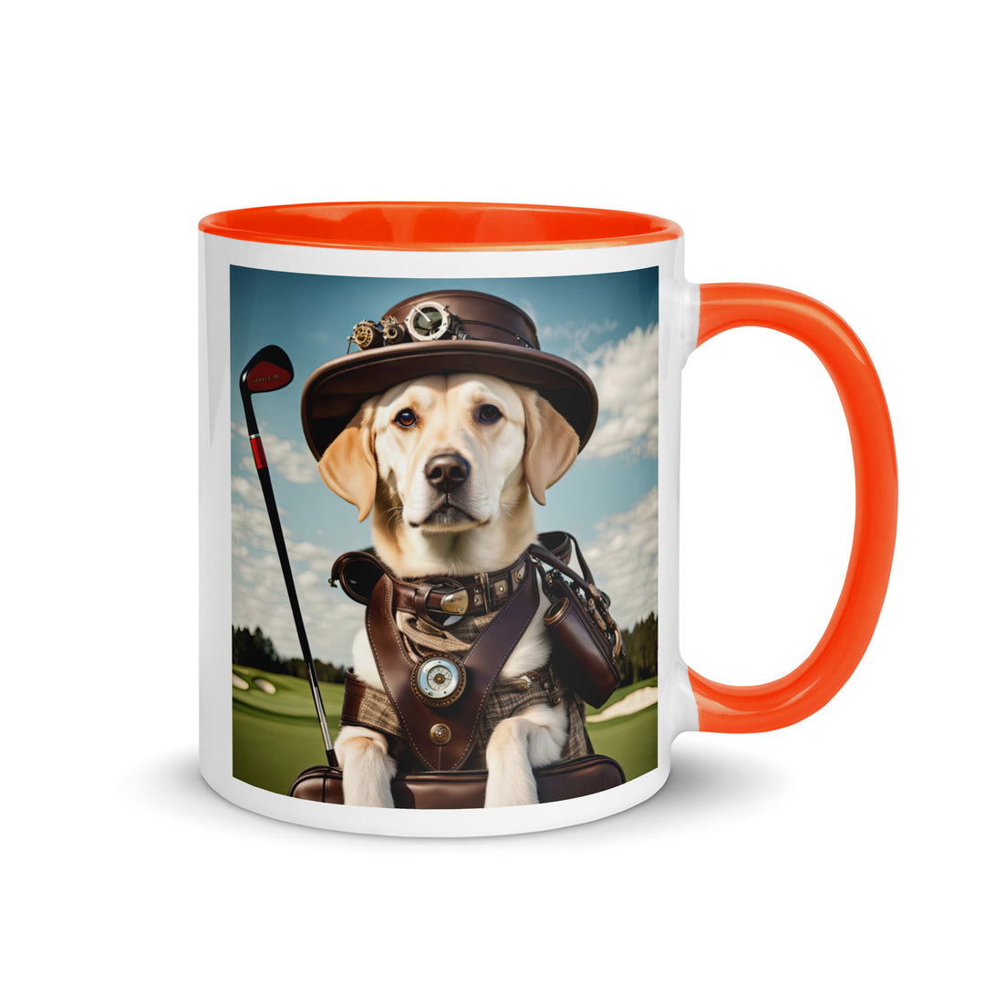 Mug with Color Inside-Labrador Retriever Golfer V12