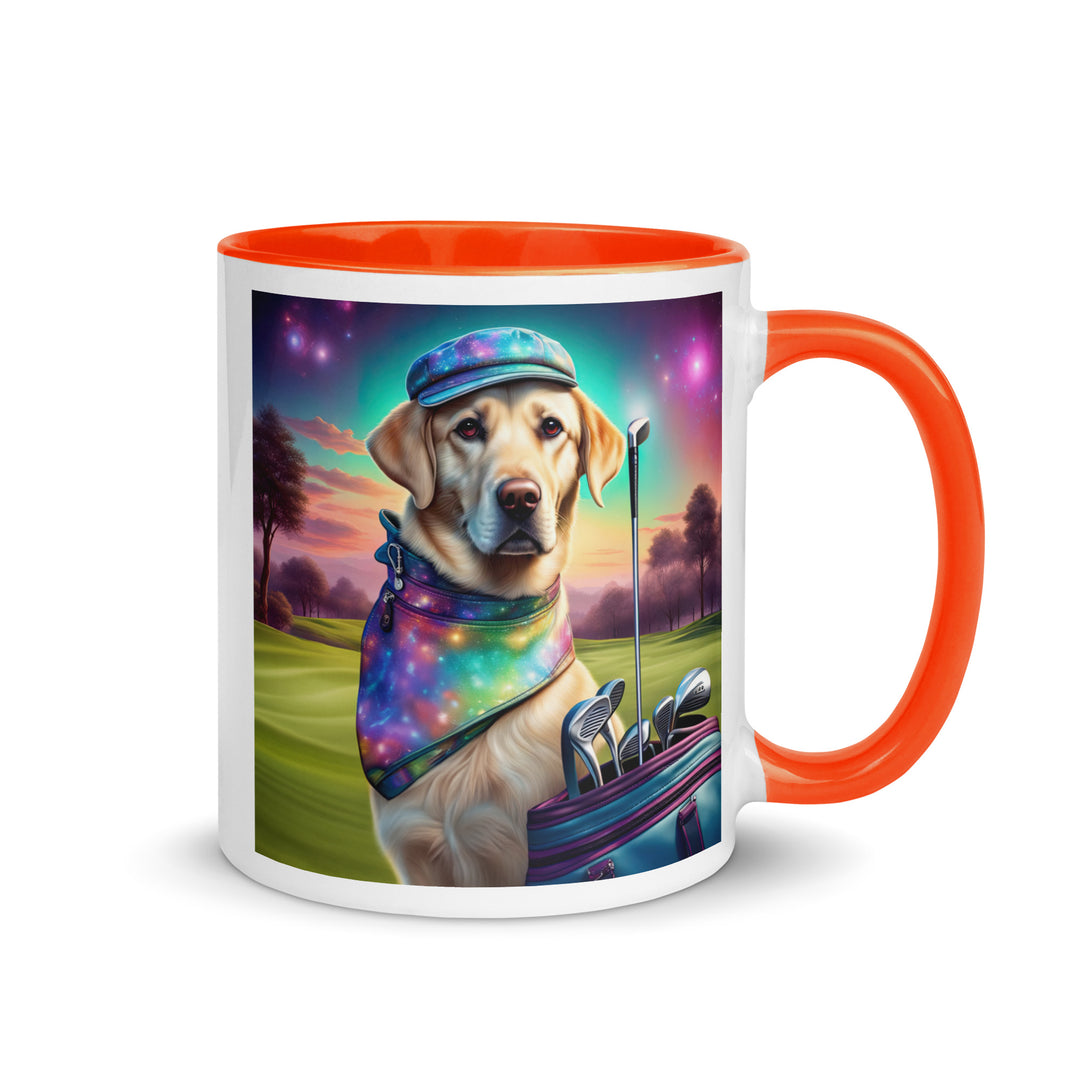 Mug with Color Inside-Labrador Retriever Golfer V13