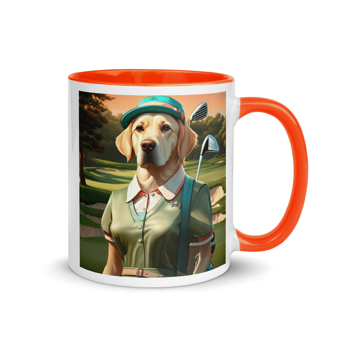 Mug with Color Inside-Labrador Retriever Golfer V15