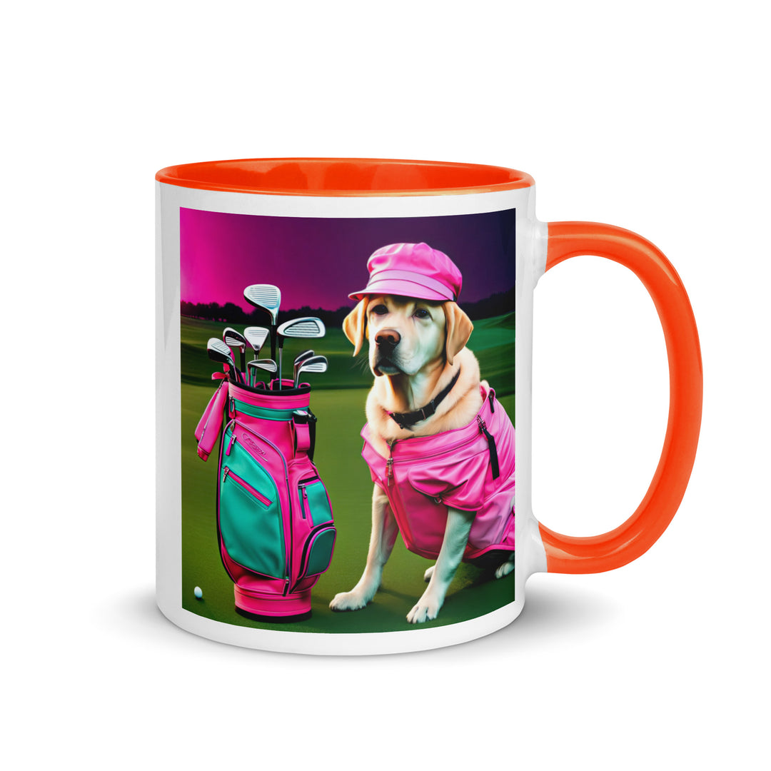 Mug with Color Inside-Labrador Retriever Golfer V16