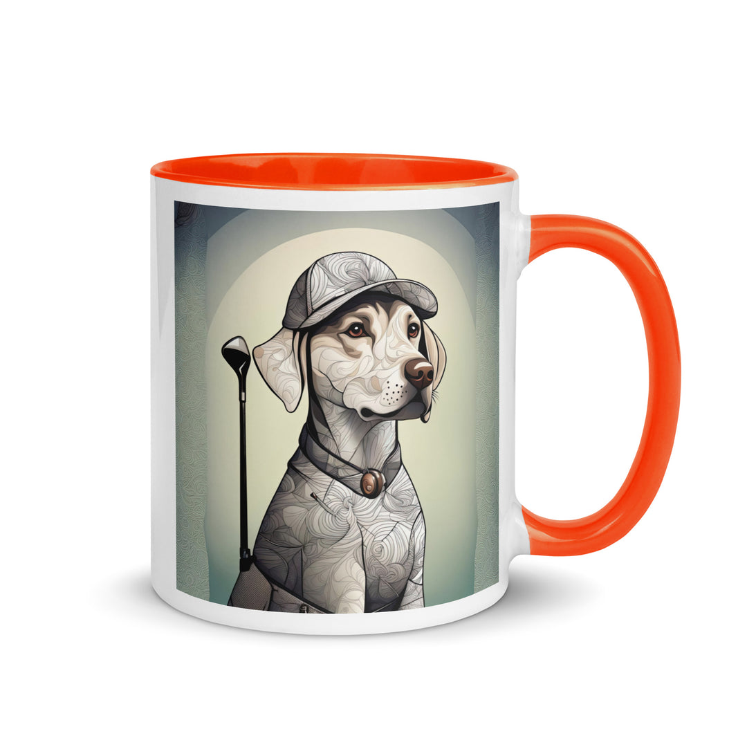 Mug with Color Inside-Labrador Retriever Golfer V17