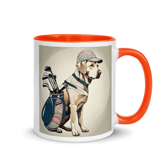 Mug with Color Inside-Labrador Retriever Golfer V19