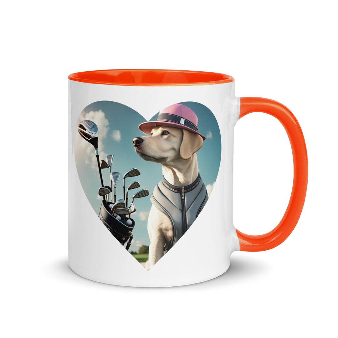 Mug with Color Inside-Labrador Retriever Golfer V23