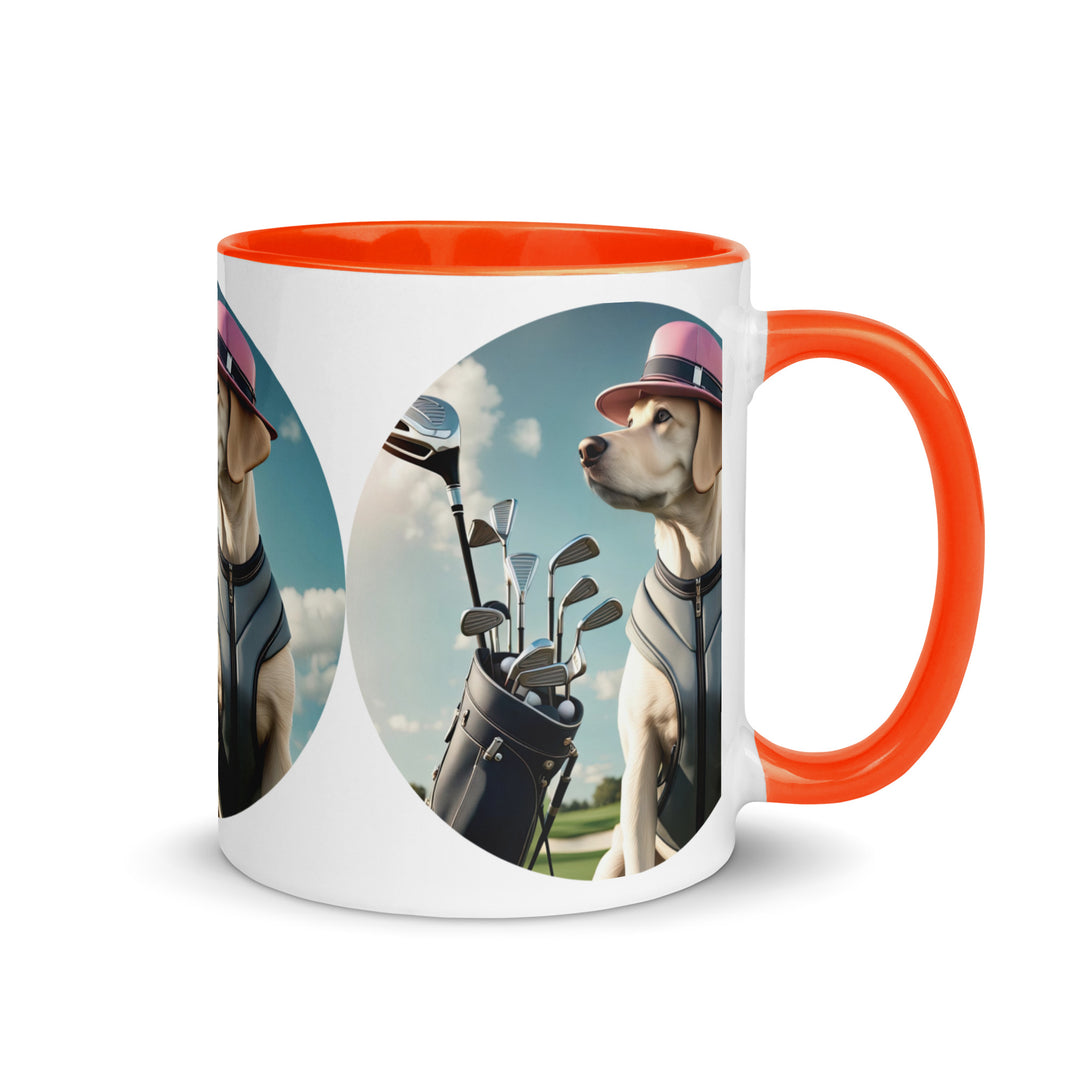 Mug with Color Inside-Labrador Retriever Golfer V24