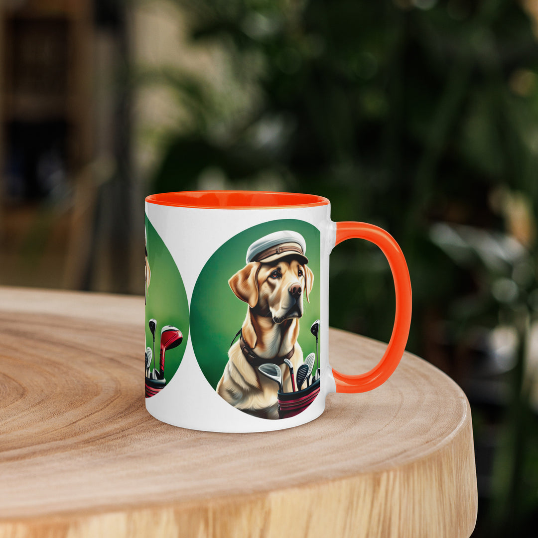 Mug with Color Inside-Labrador Retriever Golfer V25