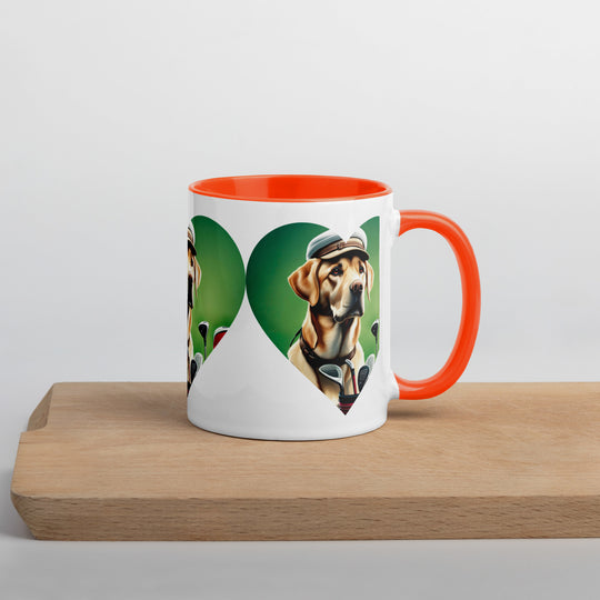 Mug with Color Inside-Labrador Retriever Golfer V26