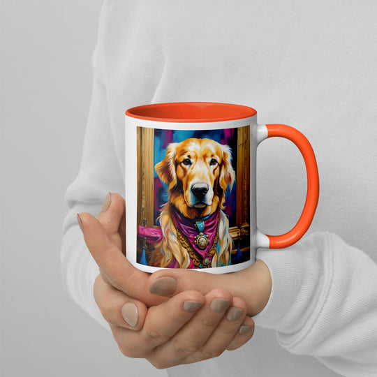 Golden Retriever- Mug with Color Inside V4