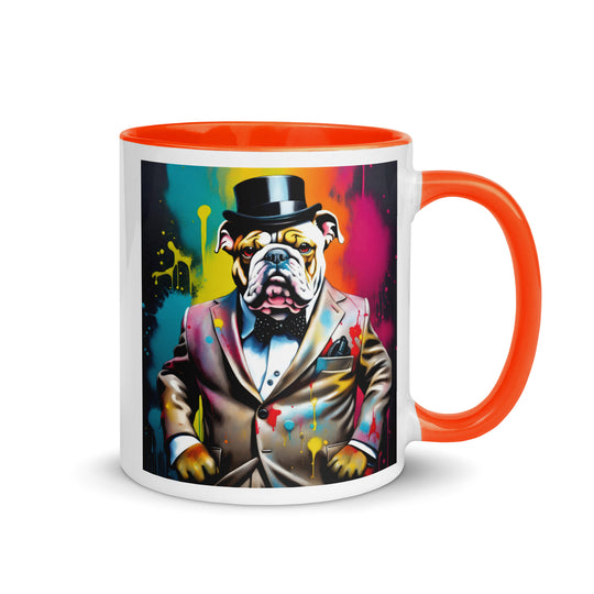 Bulldog- Mug with Color Inside v4