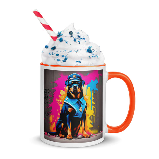 Rottweiler- Mug with Color Inside v5