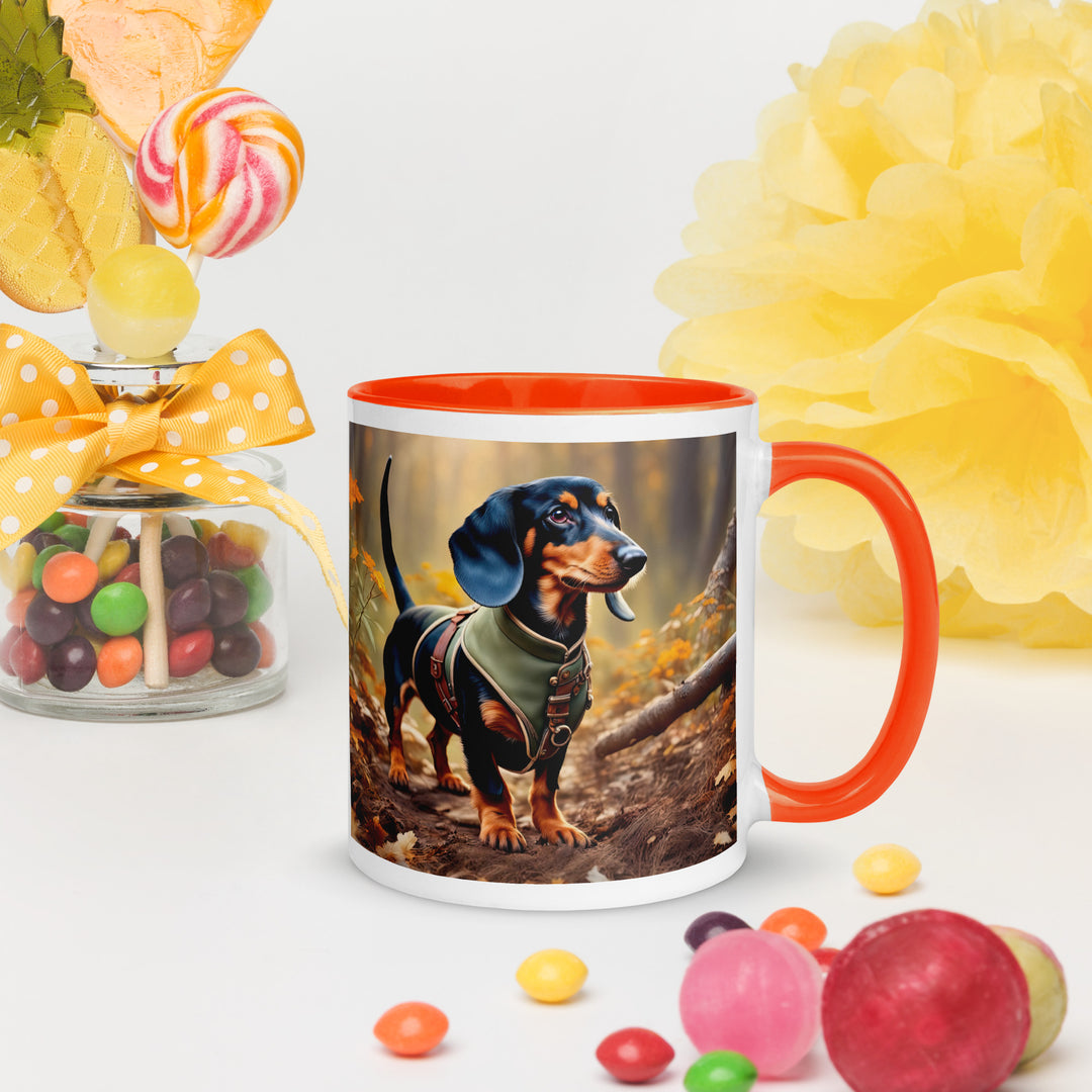 Dachshund- Mug with Color Inside v3