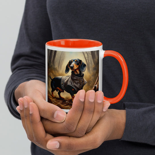 Dachshund- Mug with Color Inside v4