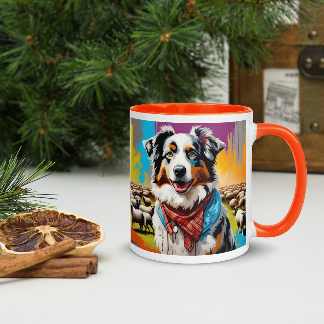 Australian Shepherd- Mug with Color Inside v3