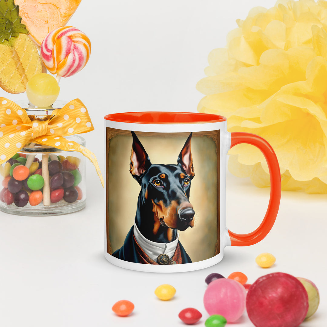 Doberman Pinscher- Mug with Color Inside v4