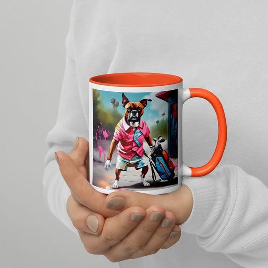 Boxer Golfer- Mug with Color Inside v2