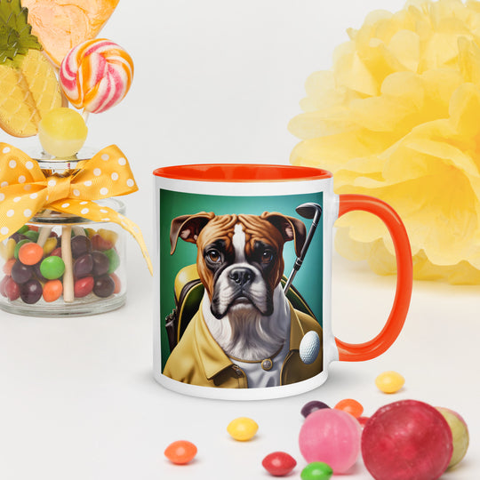 Boxer Golfer- Mug with Color Inside