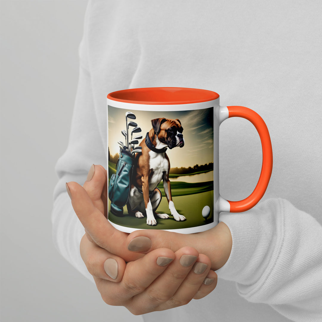 Boxer Golfer- Mug with Color Inside v3