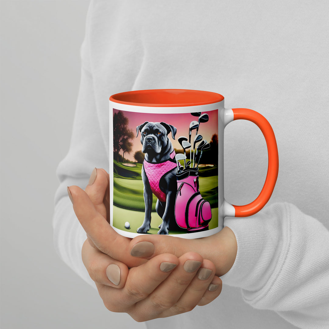 Cane Corso Golfer- Mug with Color Inside