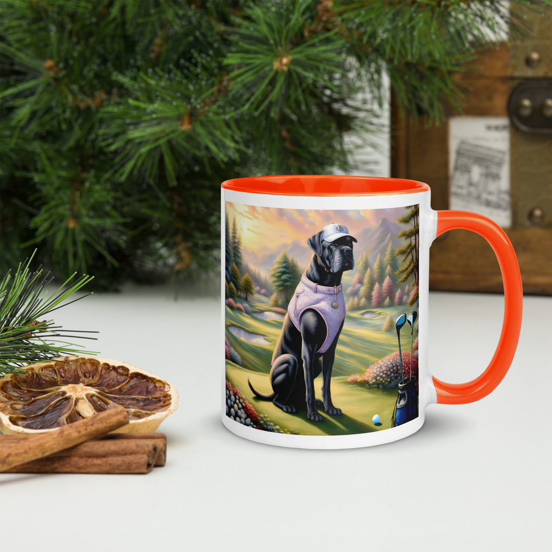 Cane Corso Golfer- Mug with Color Inside v2