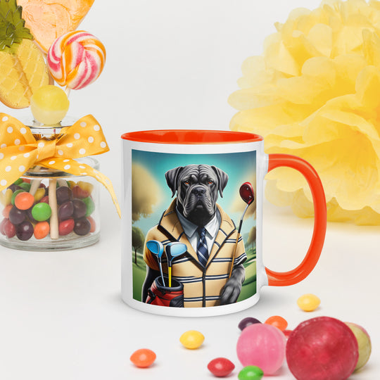 Cane Corso Golfer- Mug with Color Inside v3