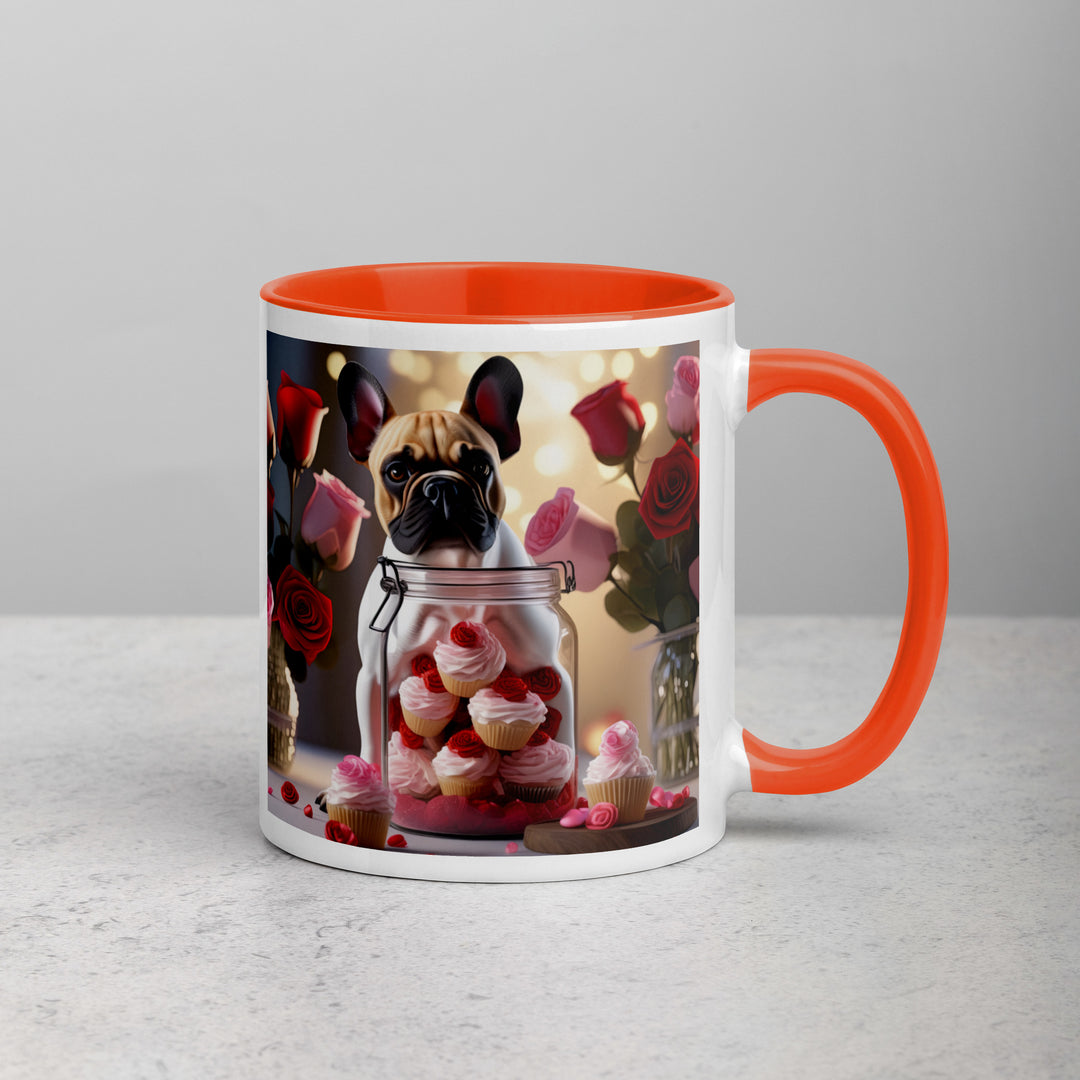 French Bulldog Romantic- Mug with Color Inside v2