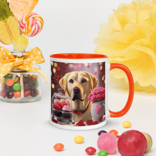 Labrador Retriever Romantic- Mug with Color Inside v2