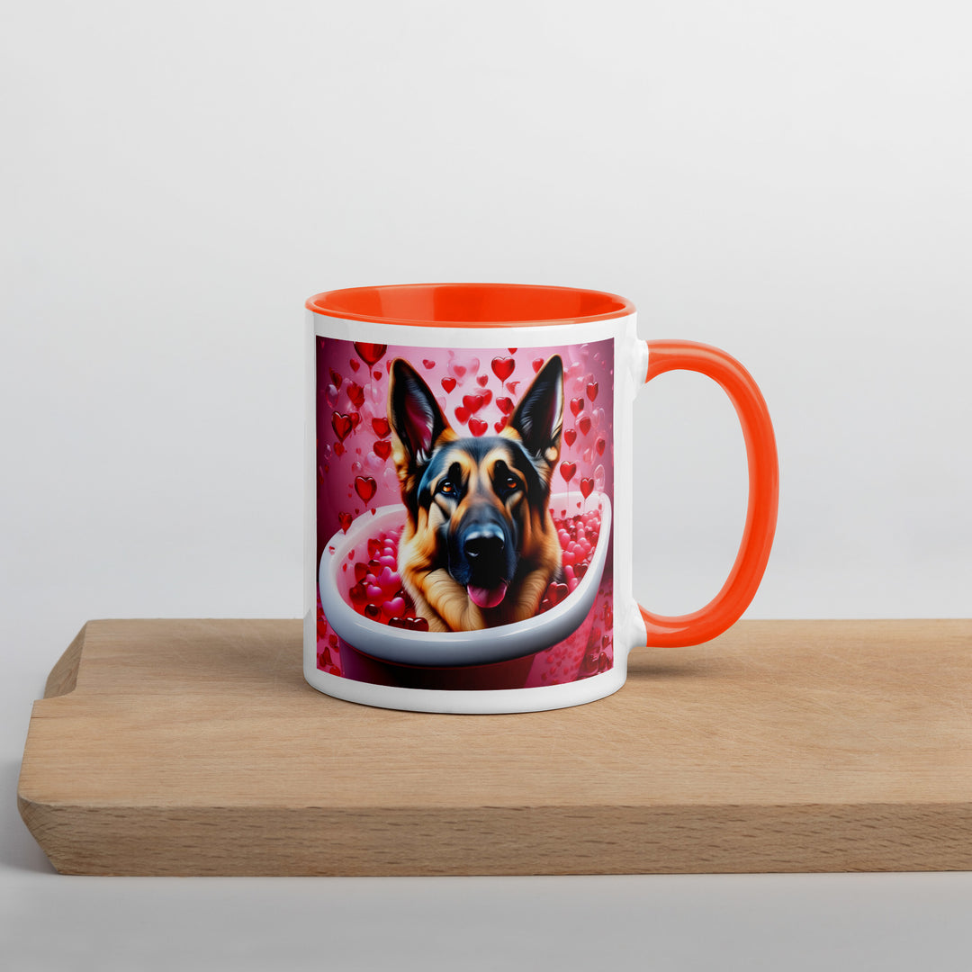 German Shepherd Romantic- Mug with Color Inside