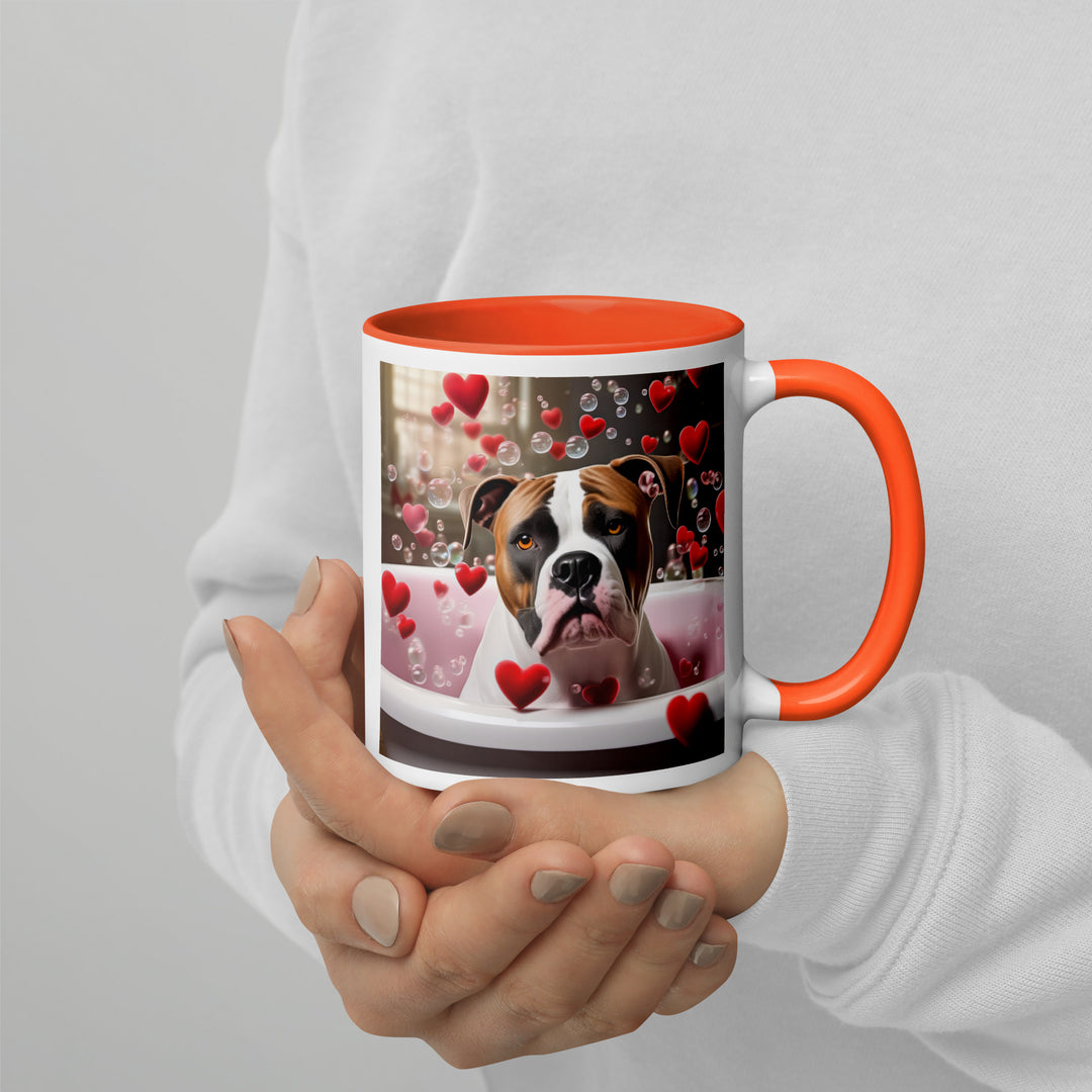 American Bulldog Romantic- Mug with Color Inside