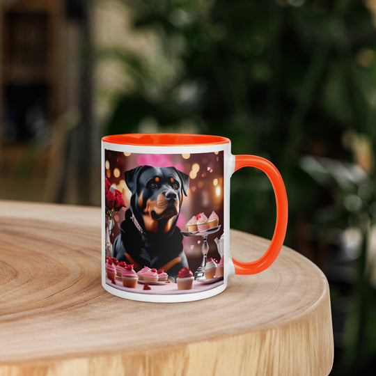 Rottweiler Romantic- Mug with Color Inside