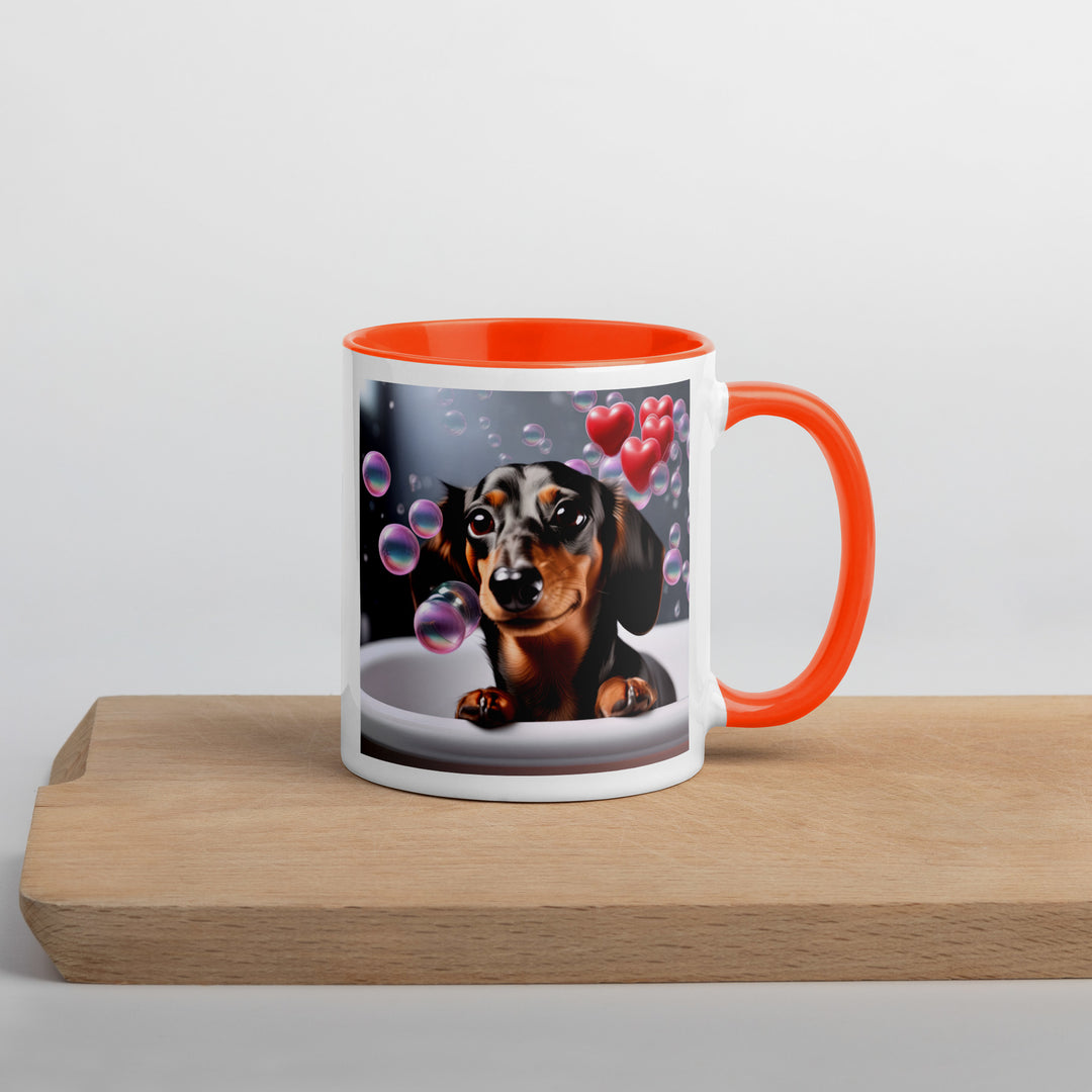 Dachshund Romantic- Mug with Color Inside