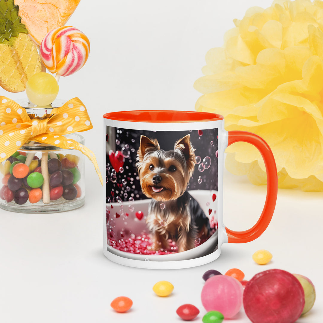 Yorkshire Terrier Romantic- Mug with Color Inside