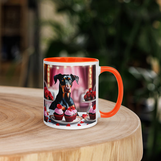 Doberman Pinscher Romantic- Mug with Color Inside