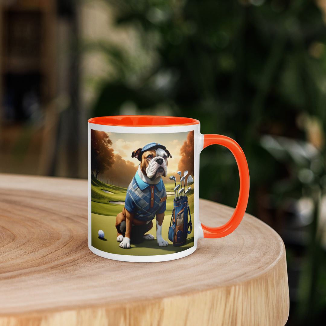 Catahoula Bulldog Golfer- Mug with Color Inside v2