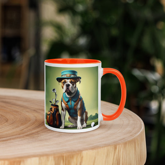 Catahoula Bulldog Golfer- Mug with Color Inside v3