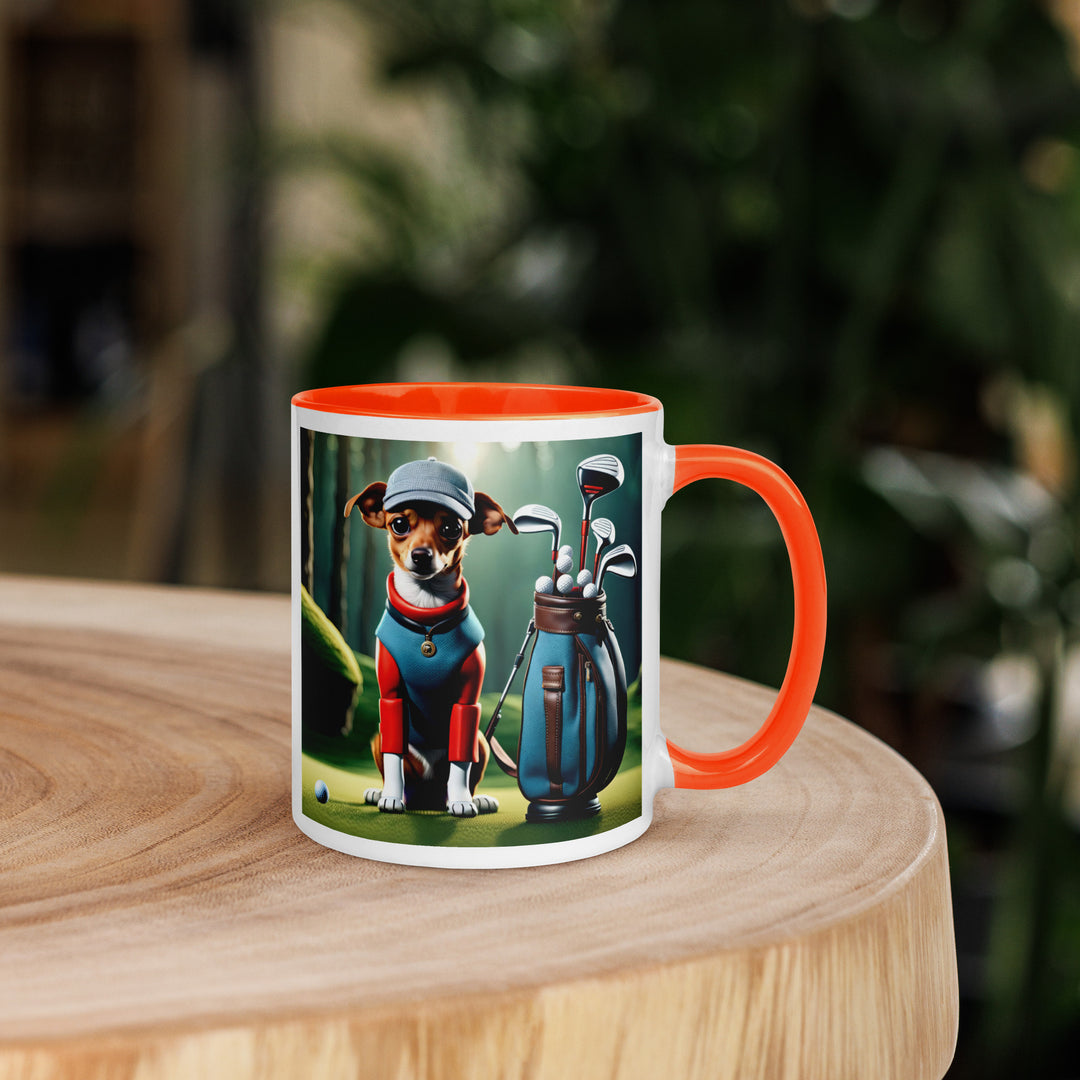 Chiweenie Golfer- Mug with Color Inside