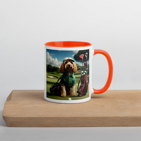 Cockapoo Golfer- Mug with Color Inside