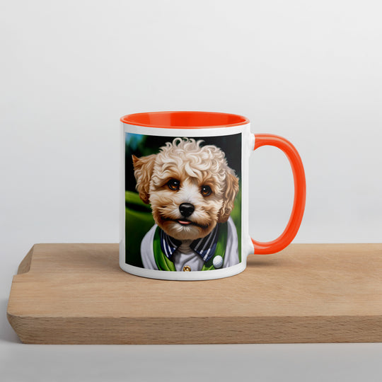 Maltipoo Golfer- Mug with Color Inside v2