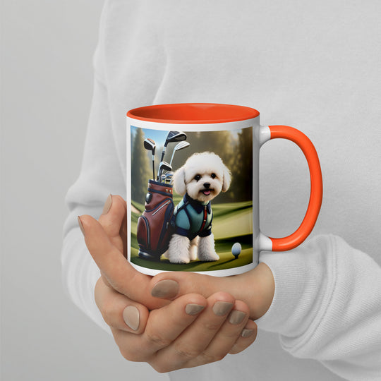 Maltipoo Golfer- Mug with Color Inside v4