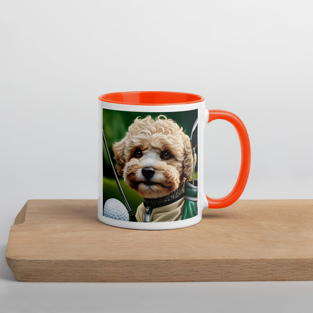 Maltipoo Golfer- Mug with Color Inside v8