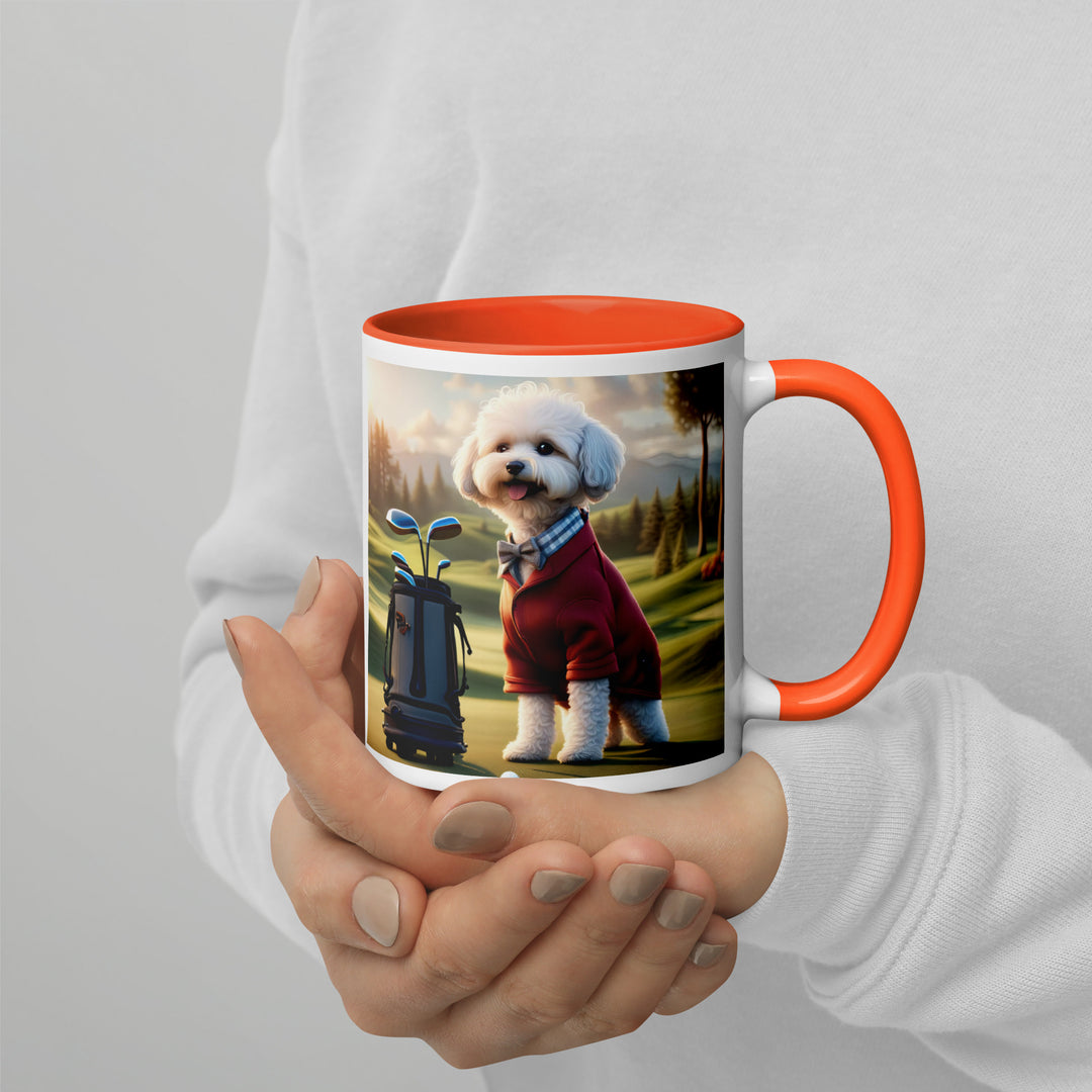 Maltipoo Golfer- Mug with Color Inside v10