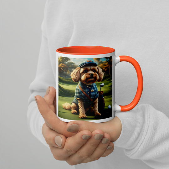 Pekapoo Golfer- Mug with Color Inside