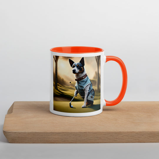 Texas Heeler Golfer- Mug with Color Inside v2