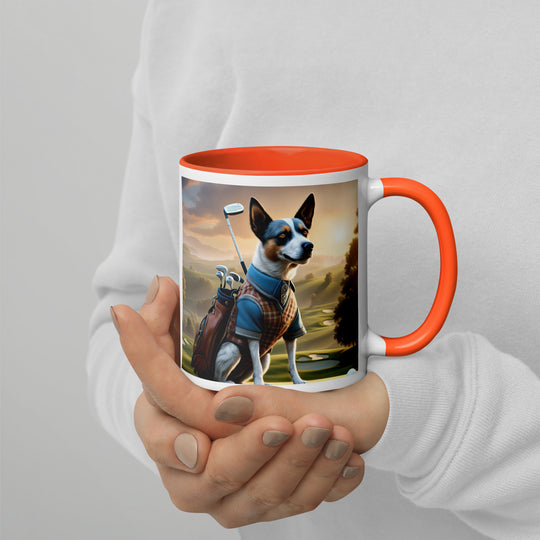 Texas Heeler Golfer- Mug with Color Inside v6