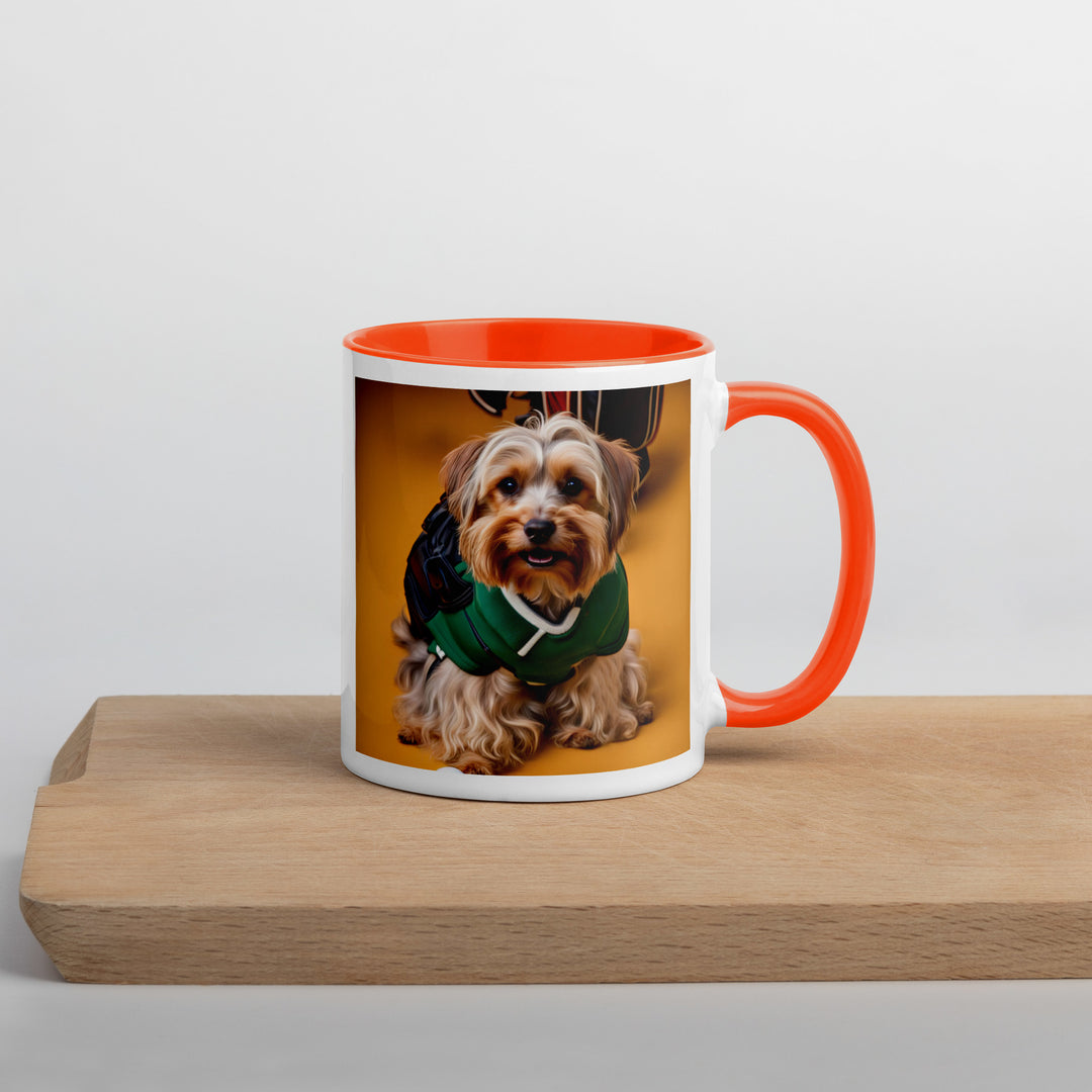 Yorkipoo Golfer- Mug with Color Inside