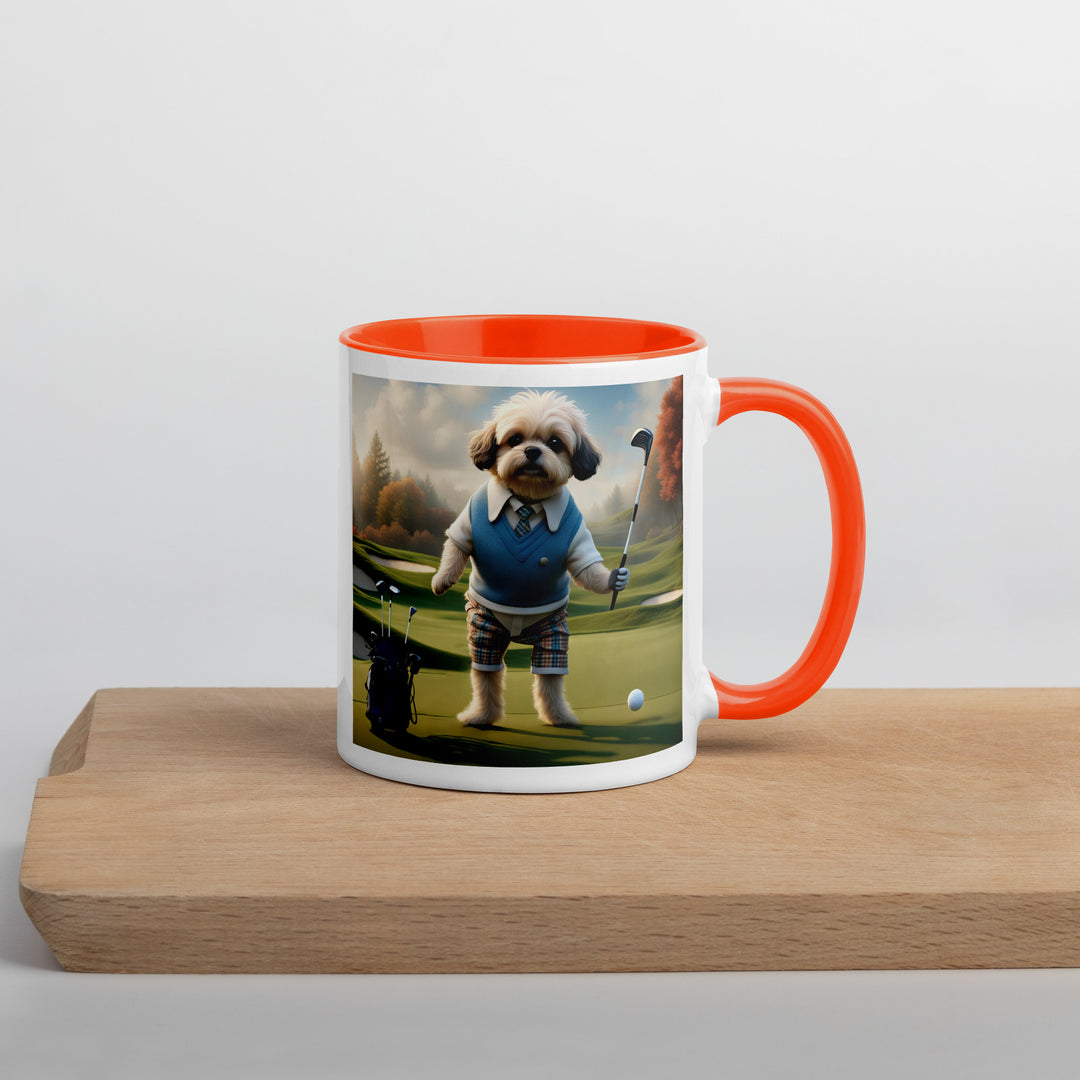 Pugapoo Golfer- Mug with Color Inside