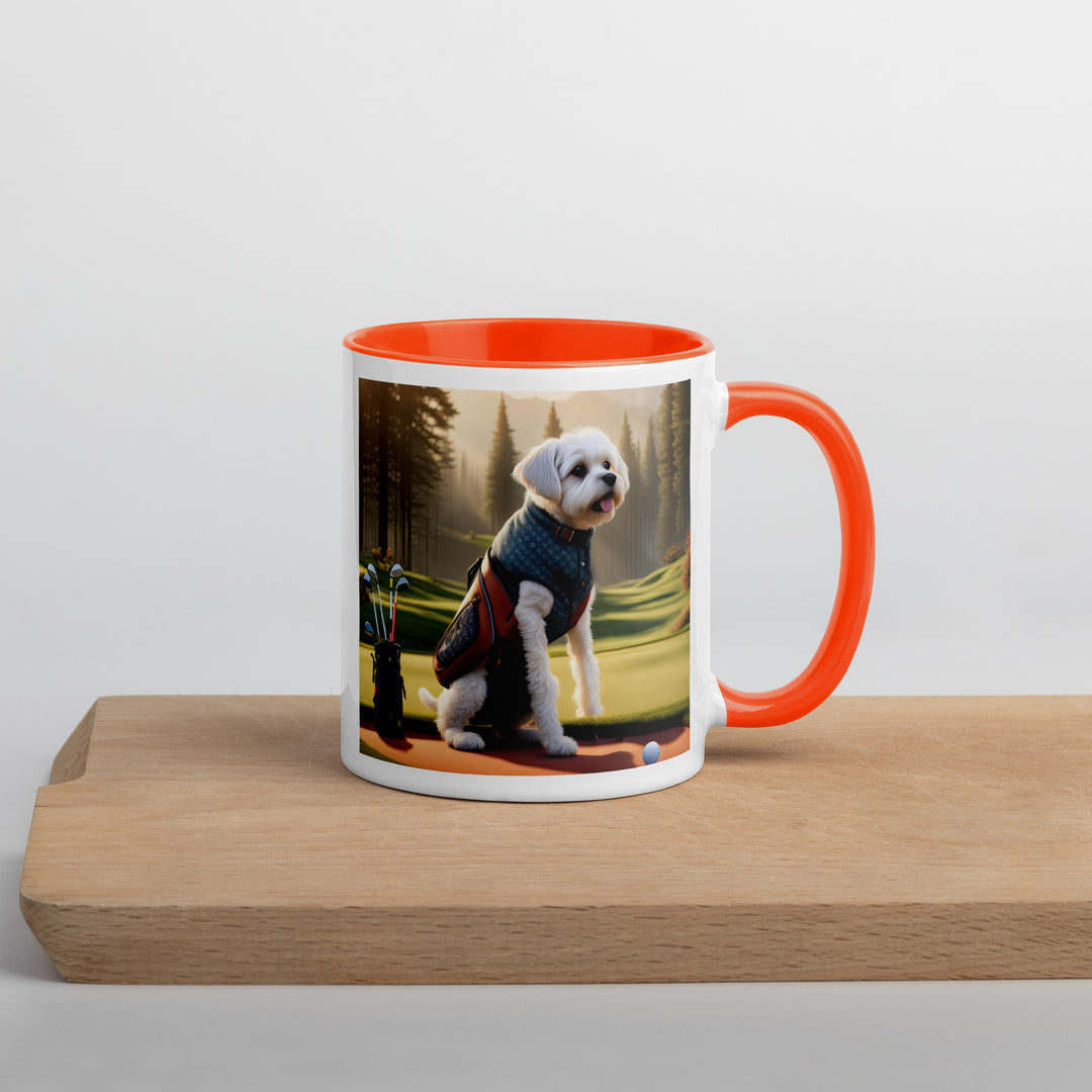 Pugapoo Golfer- Mug with Color Inside v8