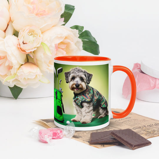 Schnoodle Golfer- Mug with Color Inside