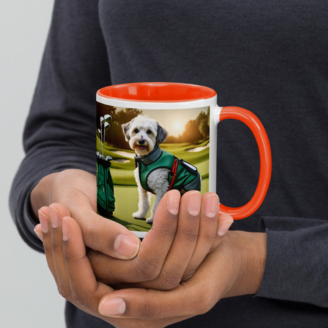 Schnoodle Golfer- Mug with Color Inside v4