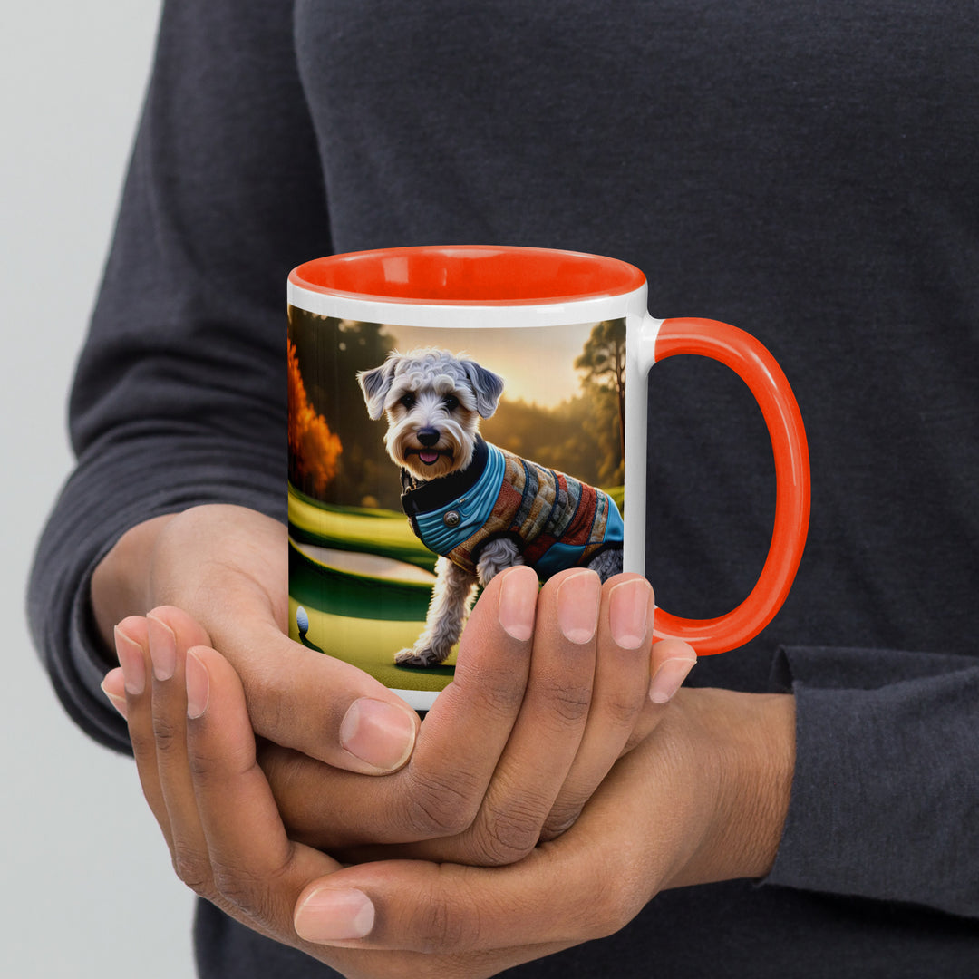 Schnoodle Golfer- Mug with Color Inside v9