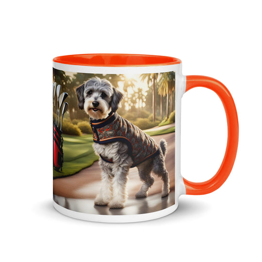 Schnoodle Golfer- Mug with Color Inside v11